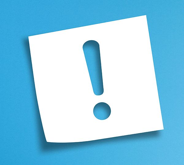 Illustration of exclamation point